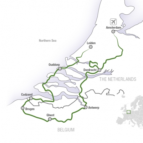 E-Bike Belgium & Netherlands Map