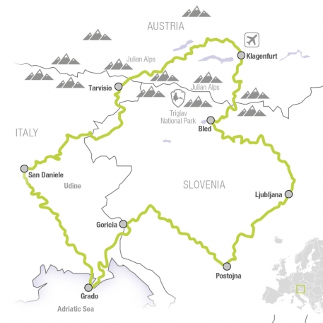 Italy Austria Slovenia map