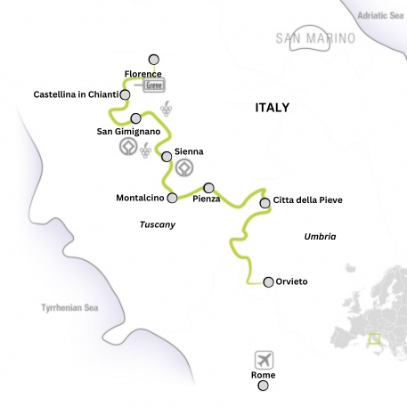 Map of Tuscany